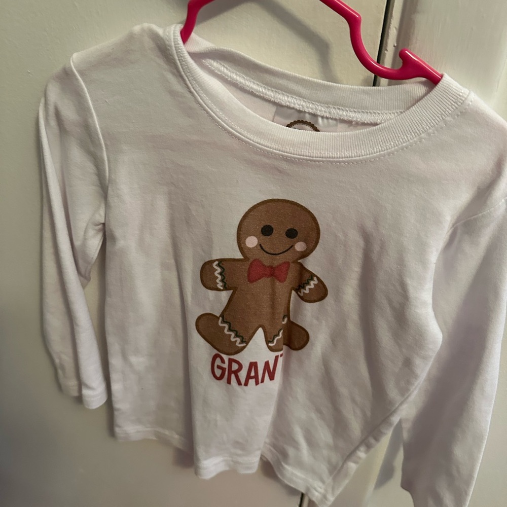 Gingerbread Graphic Kids Shirt - White
